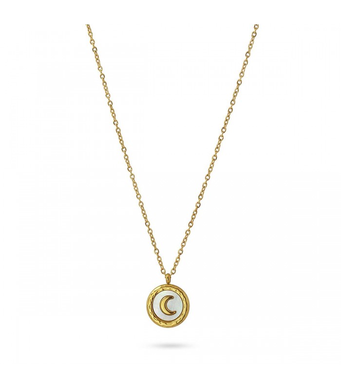 COLLAR ACERO LUNA BCO492