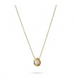 COLLAR ACERO PERLA BCO493