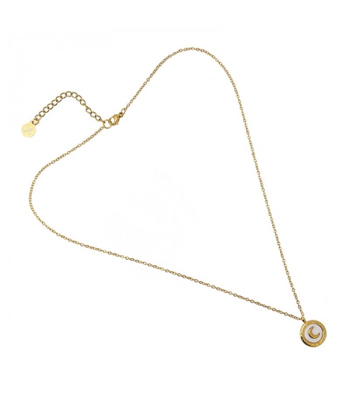COLLAR ACERO LUNA BCO492