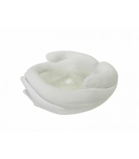 BOL MANOS CEMENTO BLANCO 17CM 28-396