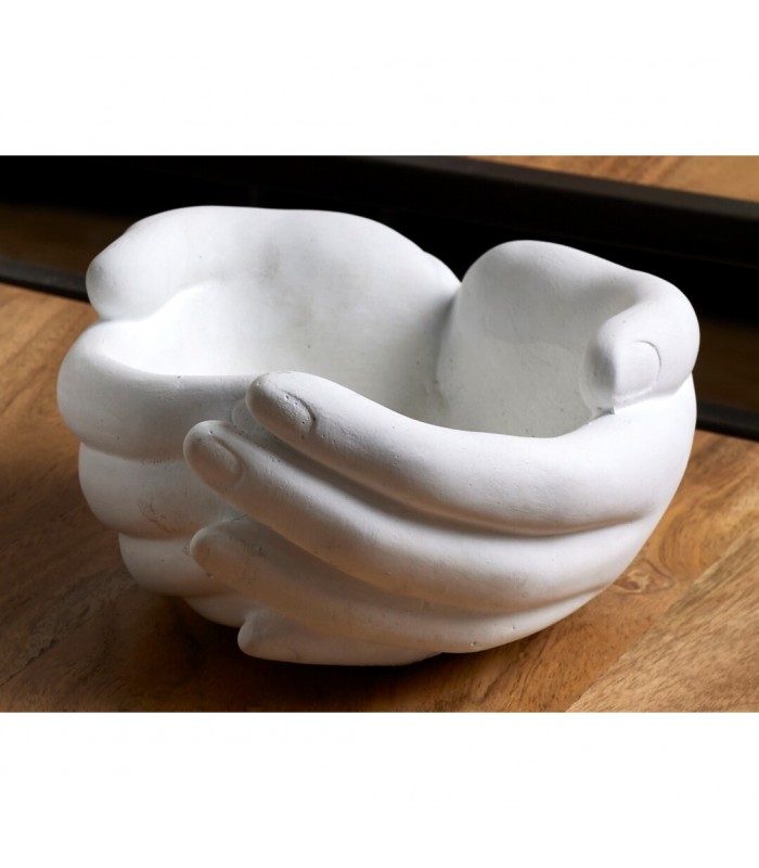 BOL MANOS CEMENTO BLANCO 17CM 28-396