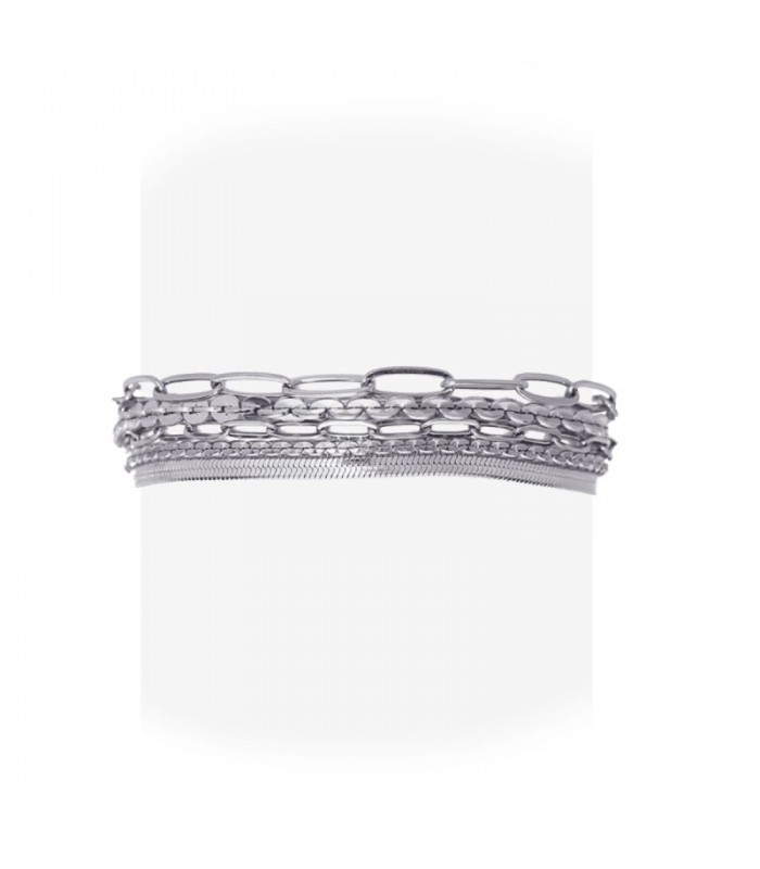 PULSERA ACERO 5 CADENAS BPU464