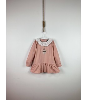 VESTIDO PUNTO MUÑECO DE NIEVE IM082 MON PETIT BONBON