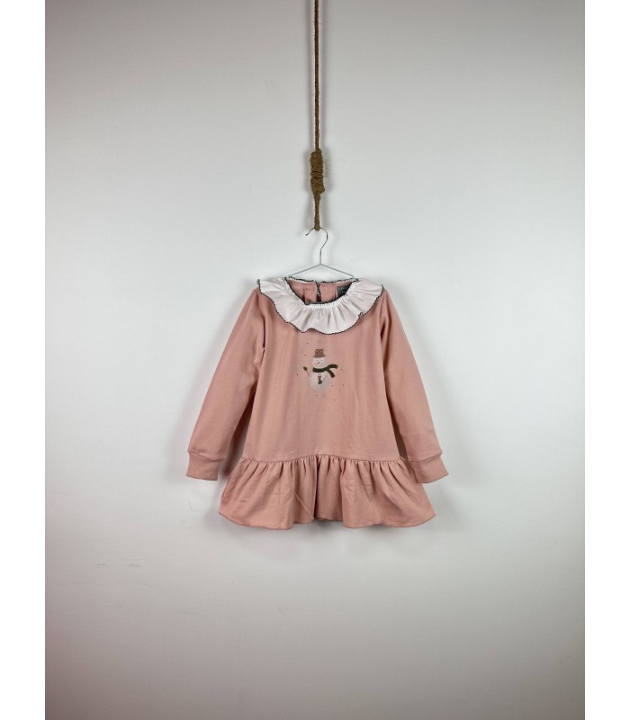 VESTIDO PUNTO MUÑECO DE NIEVE IM082 MON PETIT BONBON