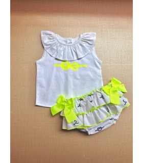 CONJ.CAMISETA +BRAGUITA NUDOS MON PETIT BONBON VM177