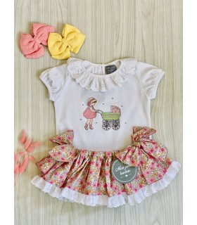 CONJ.CAMISETA+BRAGUITA LIBERTY MON PETIT BONBON VM003/5