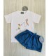 CONJ.NIÑO CAMISETA+PANTALON COMETA MON PETIT BONBON VM015/9