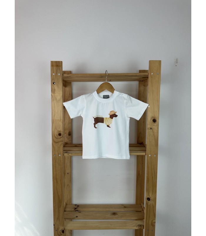 CONJ.NIÑO CAMISETA+BERMUDA PERRO MON PETIT BONBON VM031/28