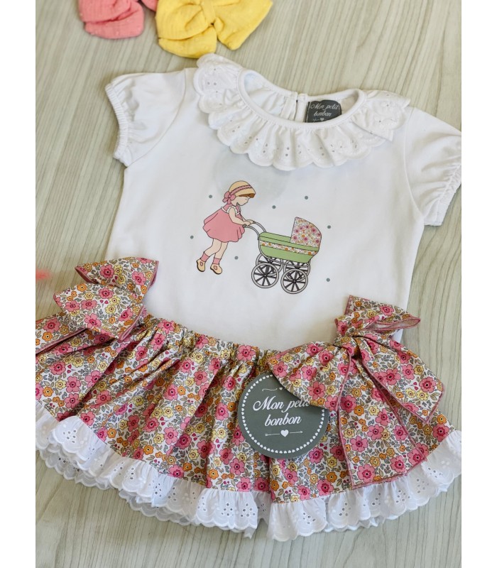 CONJ.CAMISETA+BRAGUITA LIBERTY MON PETIT BONBON VM003/5