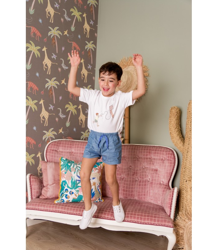 CONJ.NIÑO CAMISETA+PANTALON COMETA MON PETIT BONBON VM015/9