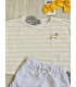 CONJ.CAMISETA+SHORT BLANCO MON PETIT BON BON VM029/30