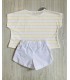 CONJ.CAMISETA+SHORT BLANCO MON PETIT BON BON VM029/30