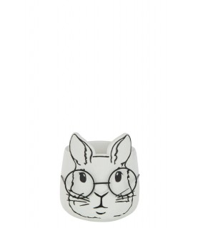 MACETERO CONEJO CEMENTO 15.5*15.5*16.5CM 43262