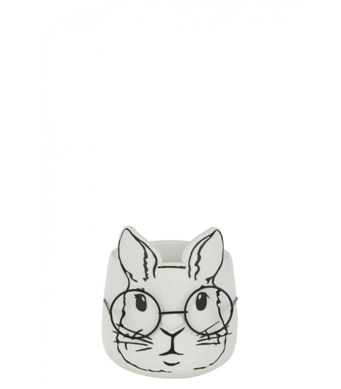 MACETERO CONEJO CEMENTO 15.5*15.5*16.5CM 43262
