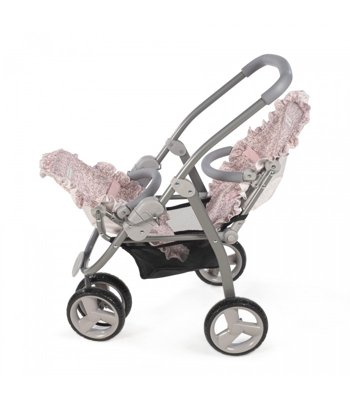 CARRITO GEMELAR LILI GRIS/FLOR 1120900253