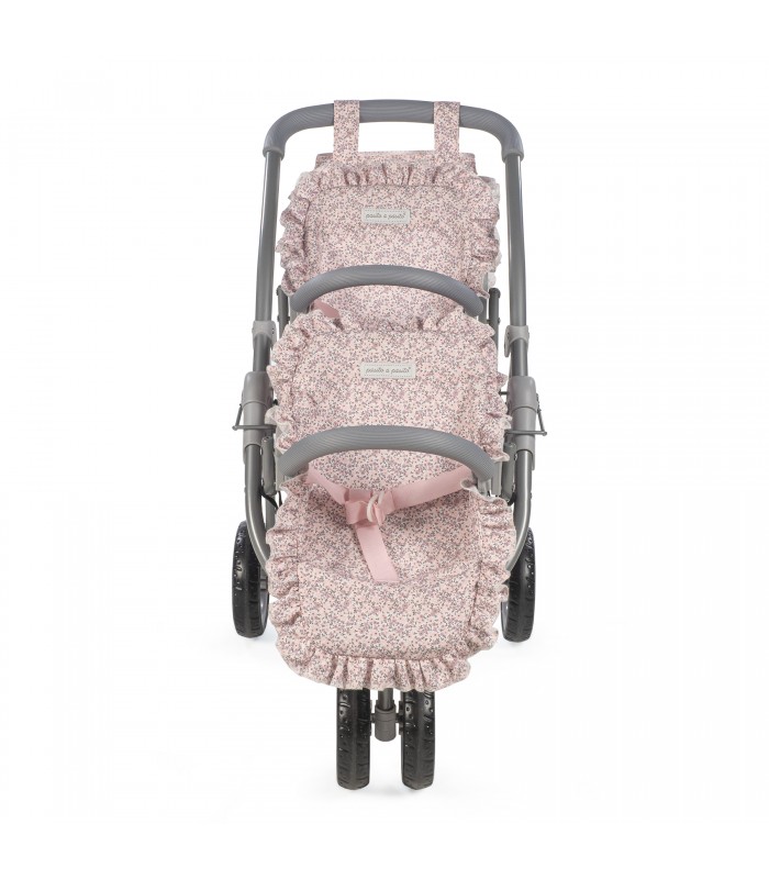 CARRITO GEMELAR LILI GRIS/FLOR 1120900253