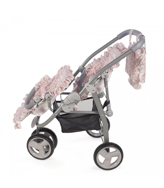 CARRITO GEMELAR LILI GRIS/FLOR 1120900253
