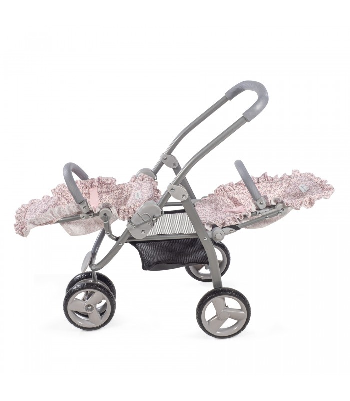 CARRITO GEMELAR LILI GRIS/FLOR 1120900253