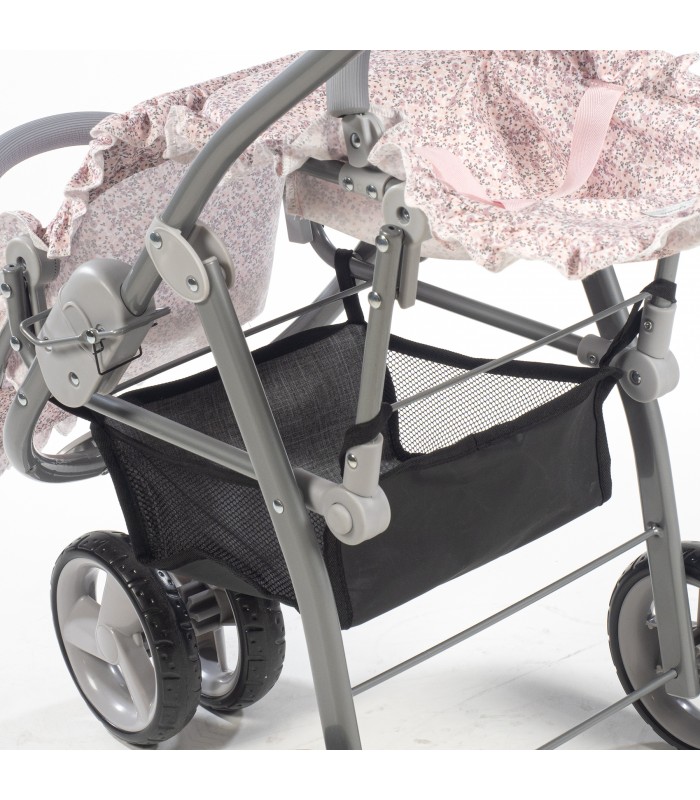 CARRITO GEMELAR LILI GRIS/FLOR 1120900253