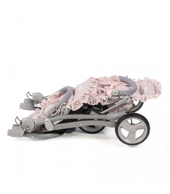 CARRITO GEMELAR LILI GRIS/FLOR 1120900253