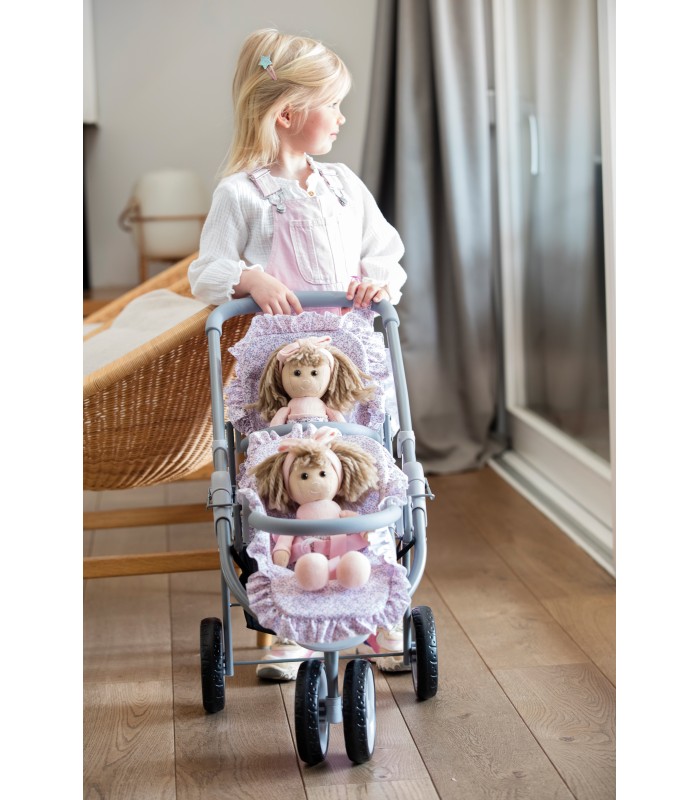 CARRITO GEMELAR LILI GRIS/FLOR 1120900253