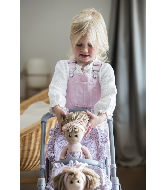 CARRITO GEMELAR LILI GRIS/FLOR 1120900253