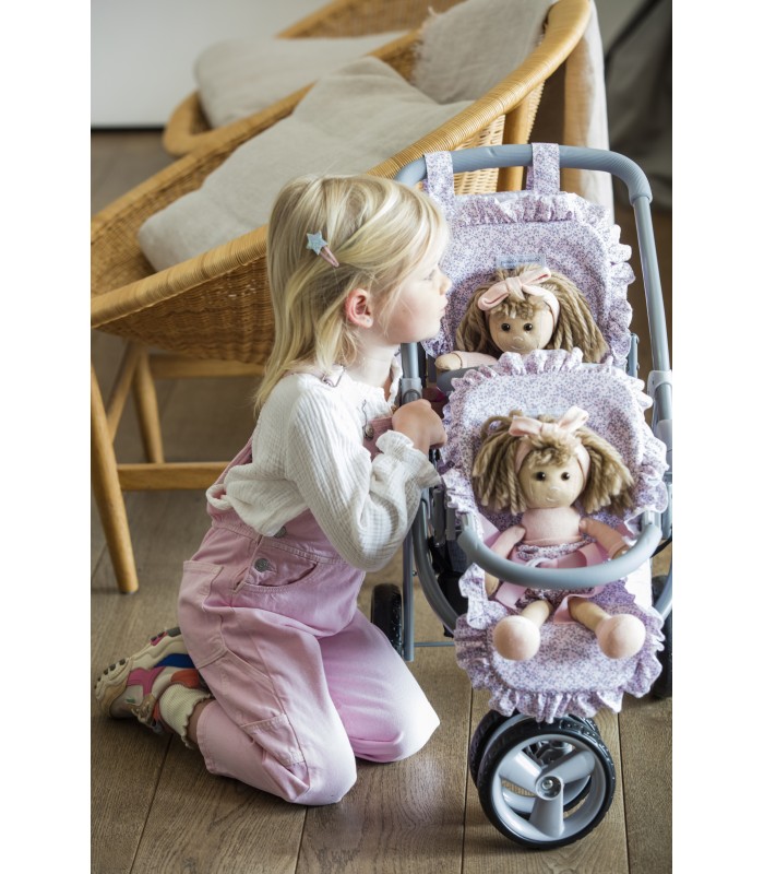 CARRITO GEMELAR LILI GRIS/FLOR 1120900253