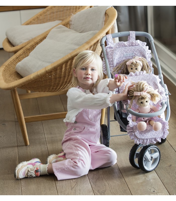 CARRITO GEMELAR LILI GRIS/FLOR 1120900253