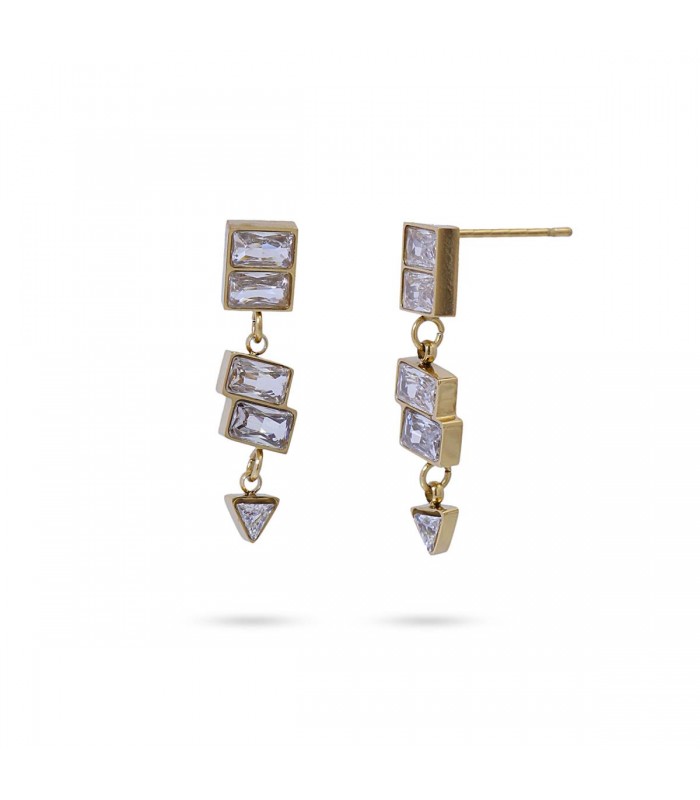 PENDIENTES ACERO CON CIRCONITAS CPE732