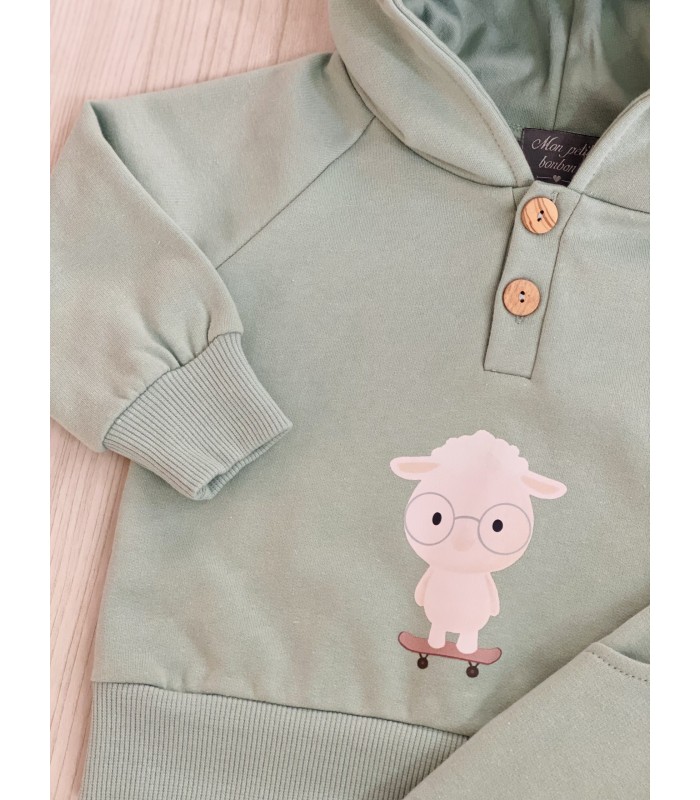 SUDADERA+PANTALON OVEJAS IM324/5 MON PETIT BONBON