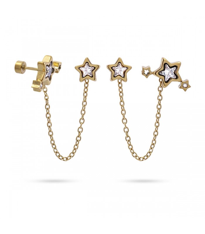 PIERCING DOBLE CIRCONITAS Y ACERO CPE653