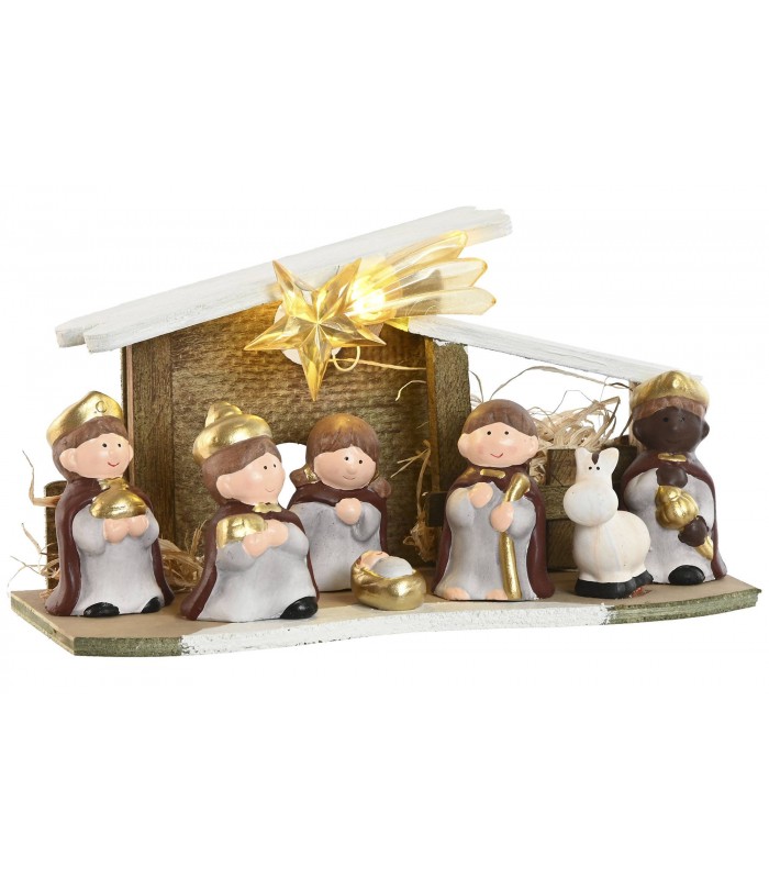 NACIMIENTO 7 FIGURAS LED 26*12*14.5CM NV-214210