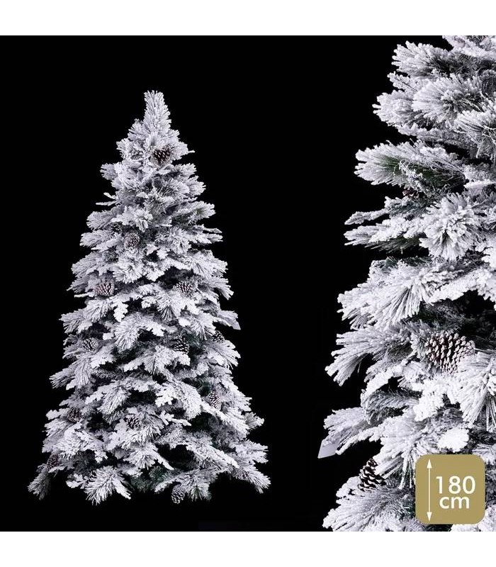 ARBOL 403 RAMAS NEVADO CON PIÑAS 180CM 118592