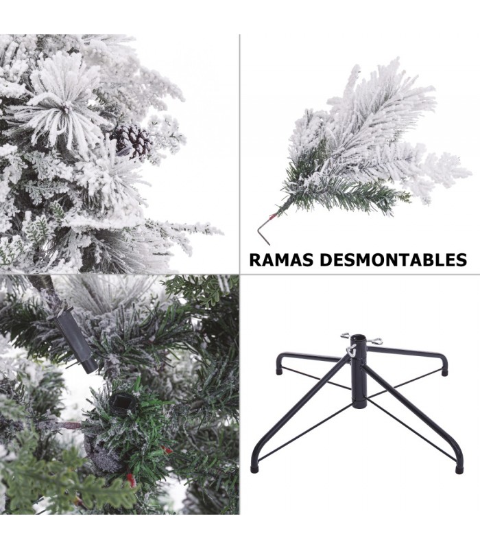 ARBOL 403 RAMAS NEVADO CON PIÑAS 180CM 118592