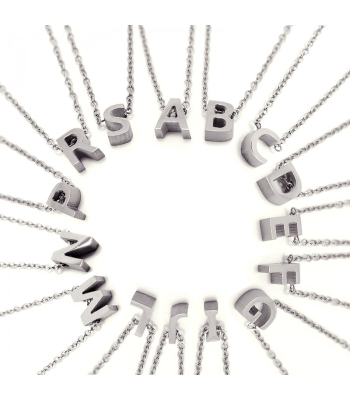 COLLAR LETRAS ACERO COA132