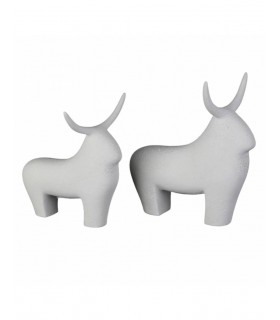 SET/2 TOROS ARENADOS 23*20CM Y 18*17CM 221-8323