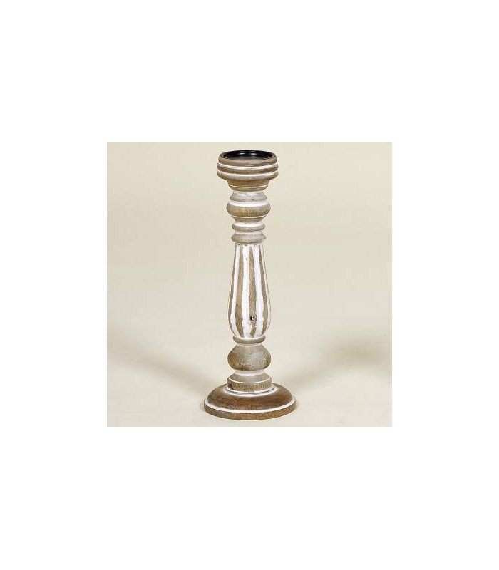 CANDELABRO MADERA Ø15*H44CM 71259