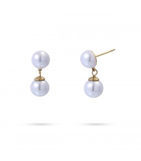 PENDIENTES ACERO PERLAS CPE947