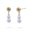 PENDIENTES ACERO Y PERLAS CPE952