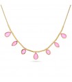 COLLAR ACERO Y CRISTAL CAMOMILA BCO926
