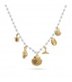 COLLAR ACERO Y PERLAS TASI BCO944