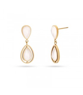 PENDIENTES ACERO Y PIEDRAS CRISTAL CAMOMILA DPE030