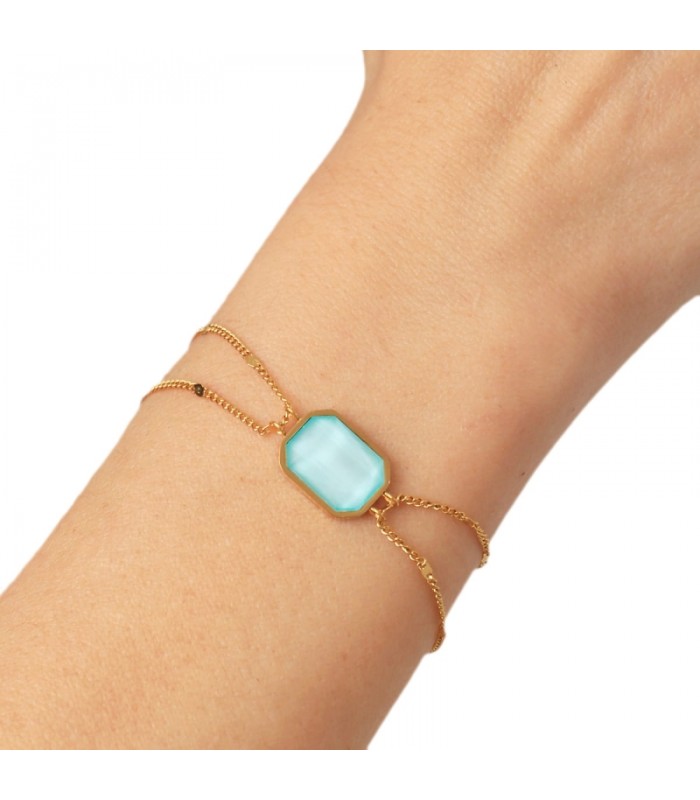 PULSERA ACERO Y ACRILICO BROMELIA CPU032