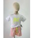 CAMISETA+BERMUDA RAYAS FLUOR MON PETIT BONBON VM177/043161