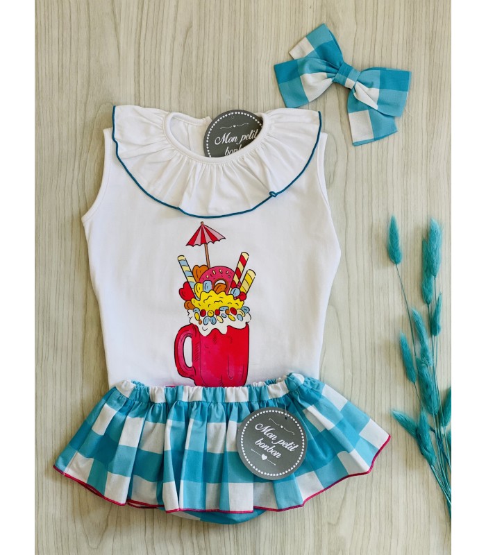 CAMISETA HELADO+BRAGUITA MON PETIT BONBON VM047/8