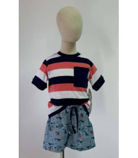 CAMISETA+BERMUDA FONDO MARINO MON PETIT BONBON VM038/43