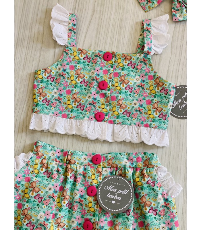 TOP+FALDA LIBERTY/MARIPOSAS MON PETIT BONBON VM010/11