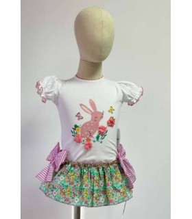 CAMISETA+BRAGUITA LIBERTY/MARIPOSAS MON PETIT BONBON VM005/7