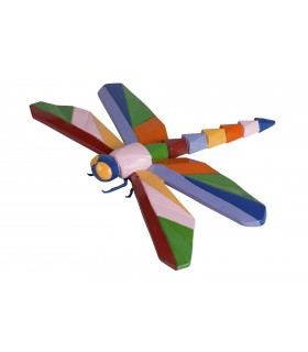 FIGURA LIBELULA RESINA POP ART 36x26x4CM 567560