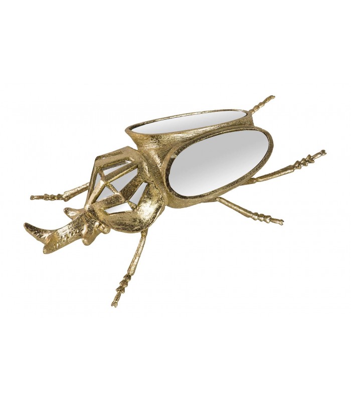 FIGURA ESCARABAJO RESINA ESPEJO 19x12x7CM 567580